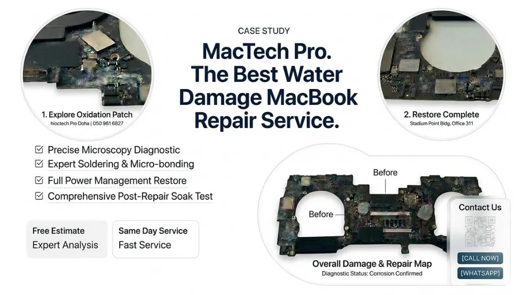 case study MacBook water damage