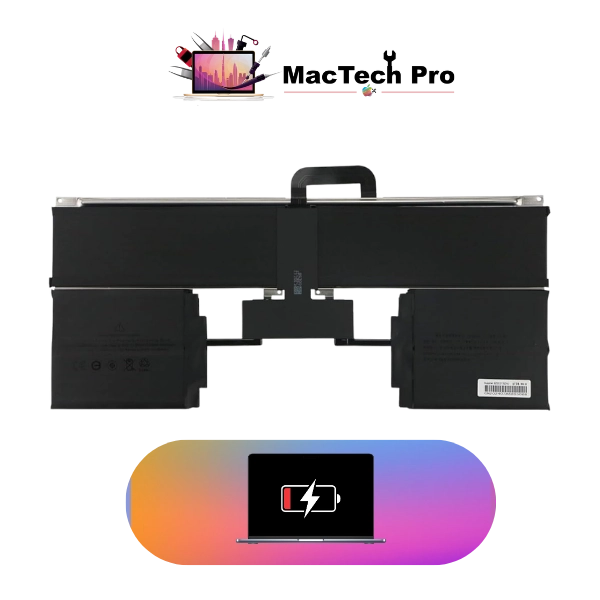 Fresh full-capacity A2681 battery fitted on an ESD-safe bench — MacTech Pro Dubai