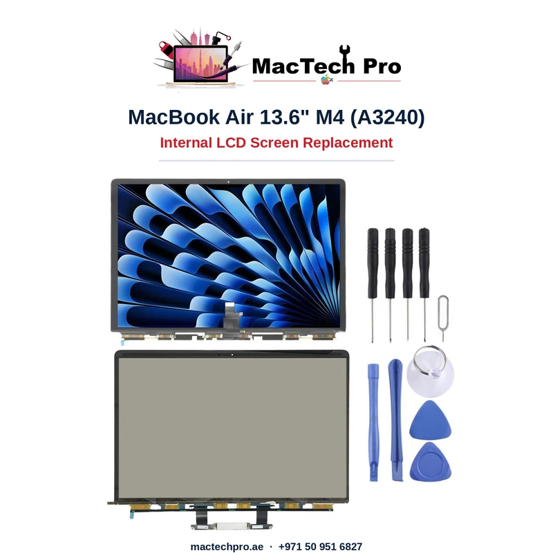 Original Apple panel for the A3240 fitted and sealed with original adhesive tape - MacTech Pro Dubai