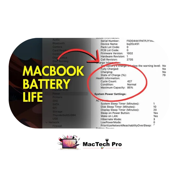 New genuine MacBook battery calibrated to zero cycle count in Dubai — MacTech Pro