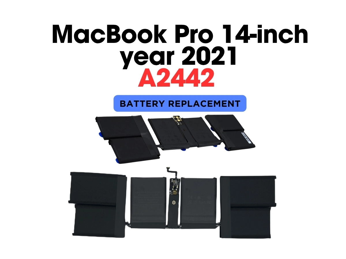 Fresh full-capacity A2141 battery fitted into a 16-inch MacBook Pro 2019 on an ESD-safe bench — MacTech Pro Dubai